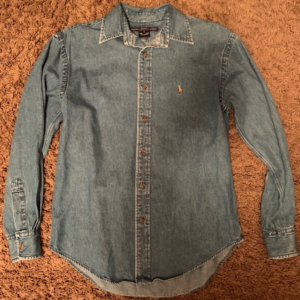 Men’s Ralph Lauren Jean Button Up Shirt Size S
